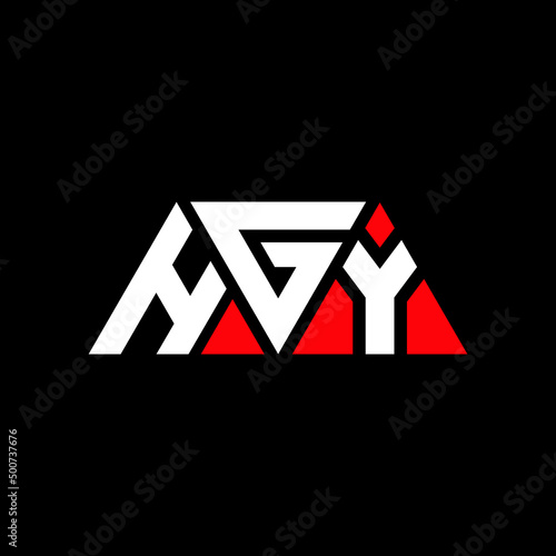 Fototapeta Naklejka Na Ścianę i Meble -  HGY triangle letter logo design with triangle shape. HGY triangle logo design monogram. HGY triangle vector logo template with red color. HGY triangular logo Simple, Elegant, and Luxurious Logo...
