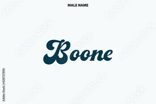 Boone Boy Name in Stylish Typography Text Sign photo