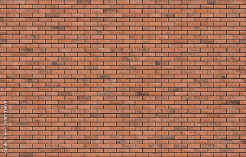Beautiful brown block brick wall seamless pattern texture background