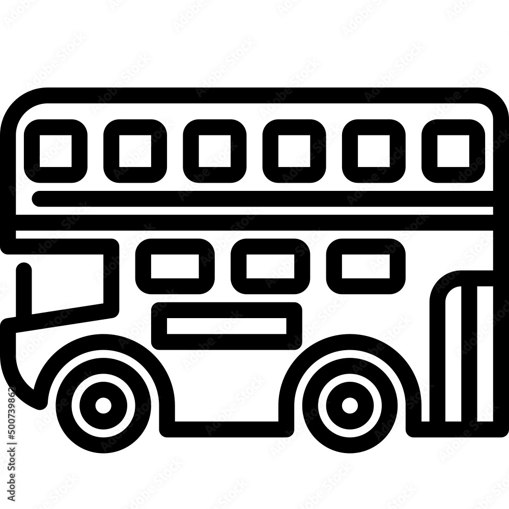 double decker bus line icon double decker bus line icon