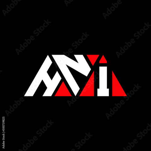 HNI triangle letter logo design with triangle shape. HNI triangle logo design monogram. HNI triangle vector logo template with red color. HNI triangular logo Simple, Elegant, and Luxurious Logo...