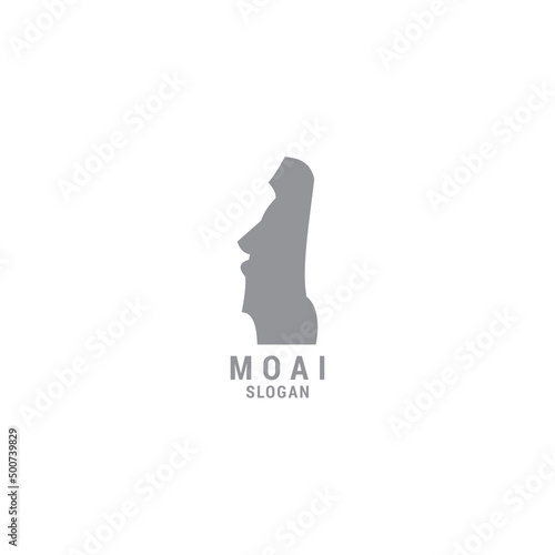 Moai logo icon design template. luxury, premium vector
