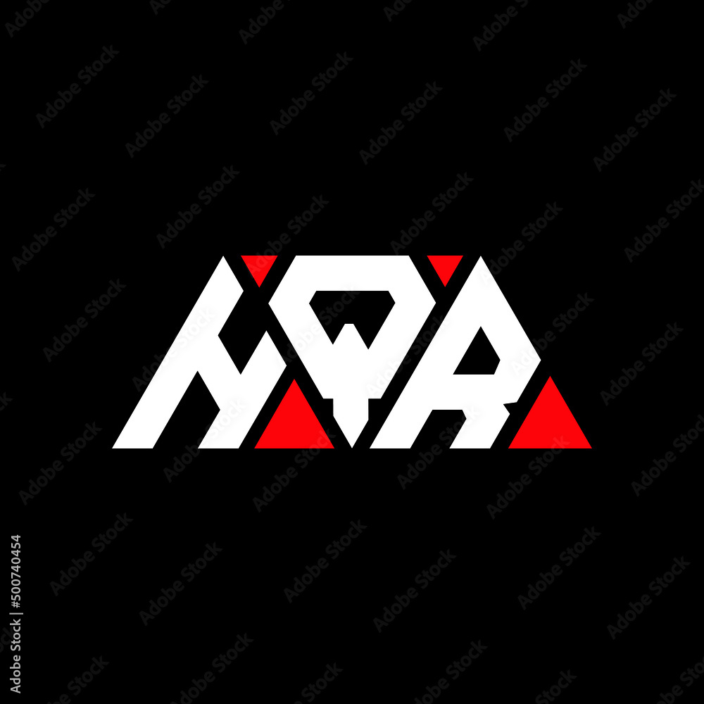 HQR triangle letter logo design with triangle shape. HQR triangle logo design monogram. HQR triangle vector logo template with red color. HQR triangular logo Simple, Elegant, and Luxurious Logo...