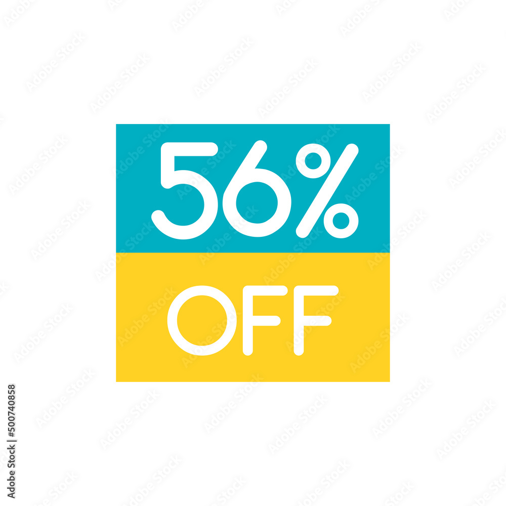 Up To 56% Off Special Offer sale sticker on white. Vector Up To 56% Off Special Offer sale sticker on white. Vector