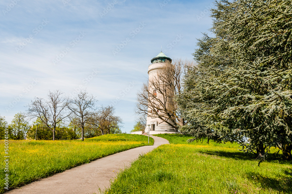 Basel, Wasserturm, Basel-Stadt, Stadt, Bruderholz, Spazierweg, Wanderweg, Aussichtsturm, Wasserversorgung, Frühling, Schweiz Basel, Wasserturm, Basel-Stadt, Stadt, Bruderholz, Spazierweg, Wanderweg, Aussichtsturm, Wasserversorgung, Frühling, Schweiz