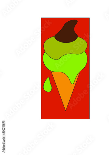 ice cream, food, ice cold, vector, icon, ilustrator