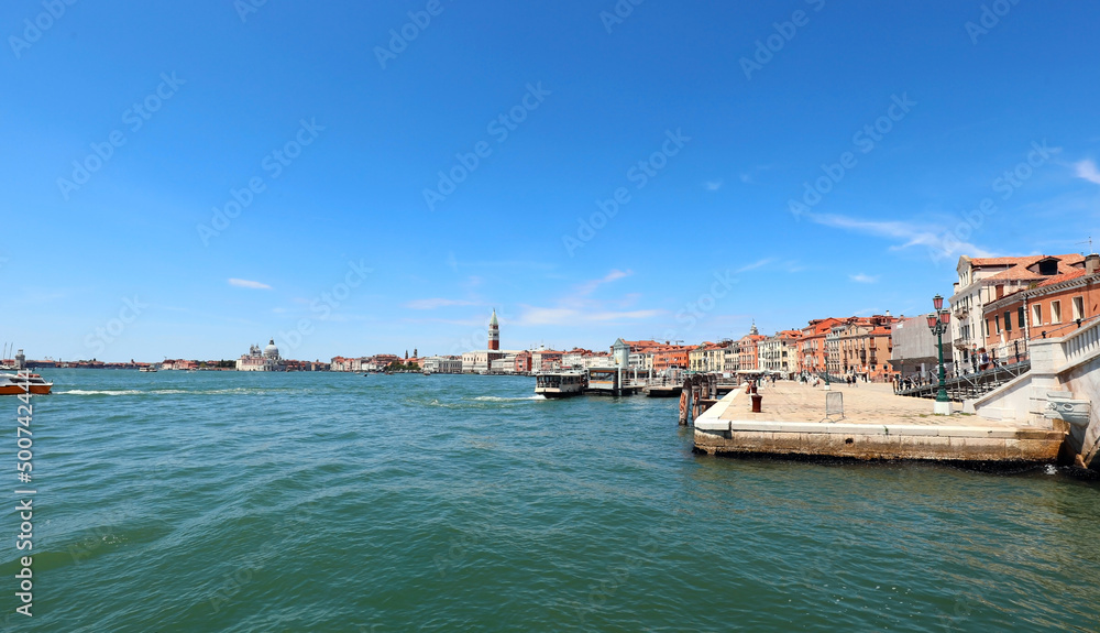 Panoramic View of  Venice Island in Italy and the Adriatic Sea