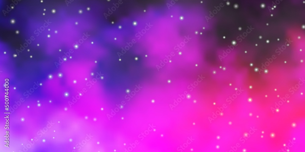 Light Purple vector texture with beautiful stars.
