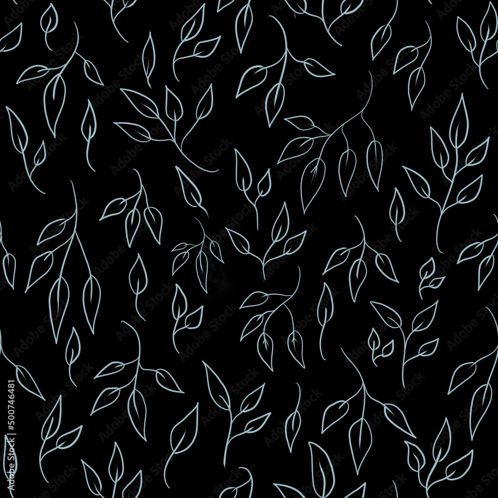Fototapeta premium seamless floral pattern, Leaves pattern, flowers pattern 