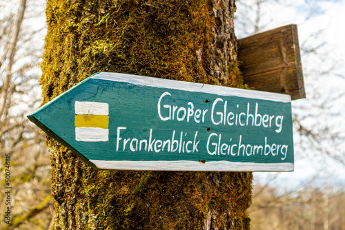 Wanderung zu den Gleichbergen bei Römhild in Südthüringen - Thüringen - Deutschland photo