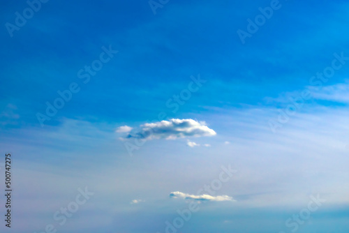 _blue sky with feathery clouds