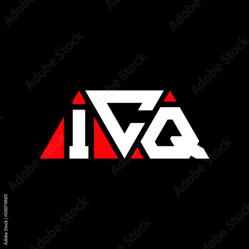 ICQ triangle letter logo design with triangle shape. ICQ triangle logo design monogram. ICQ triangle vector logo template with red color. ICQ triangular logo Simple, Elegant, and Luxurious Logo...
