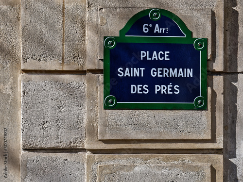 Plaque de la place St Germain des près