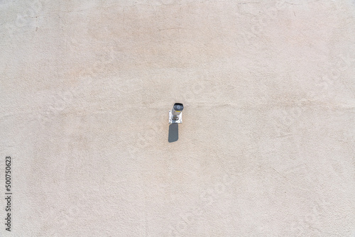 Lone security camera on a wall at San Jose, California