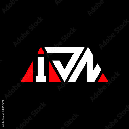 Fototapeta Naklejka Na Ścianę i Meble -  IJN triangle letter logo design with triangle shape. IJN triangle logo design monogram. IJN triangle vector logo template with red color. IJN triangular logo Simple, Elegant, and Luxurious Logo...
