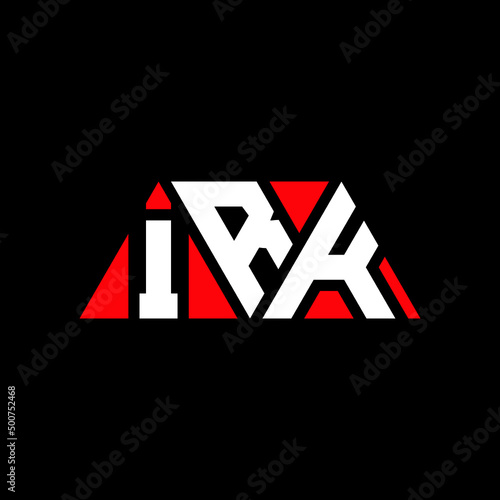 IRK triangle letter logo design with triangle shape. IRK triangle logo design monogram. IRK triangle vector logo template with red color. IRK triangular logo Simple, Elegant, and Luxurious Logo...