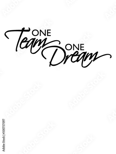 Schriftzug One Team 