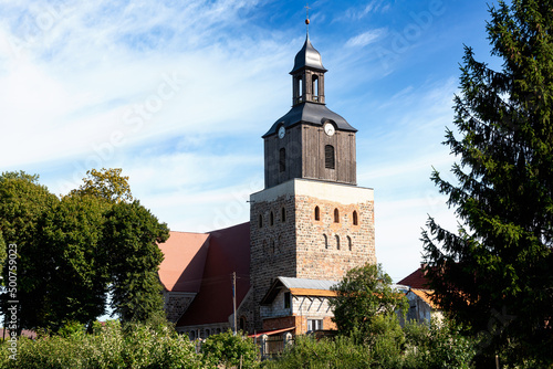 The medieval church of Moryń (formerly Mohrin) in western Poland.