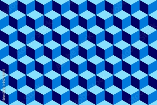 Structure of blue cubes as background