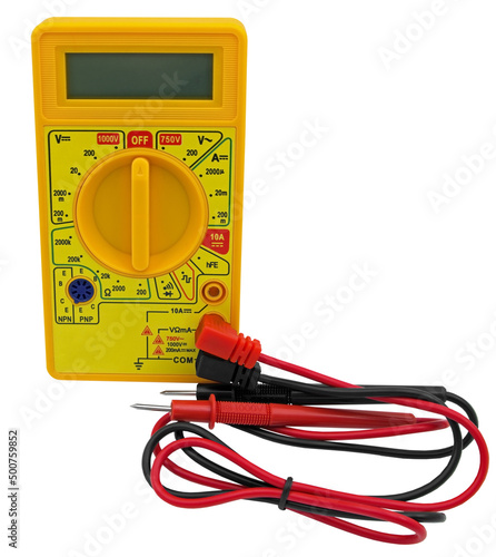 Konstfotografi Digital multimeter on white