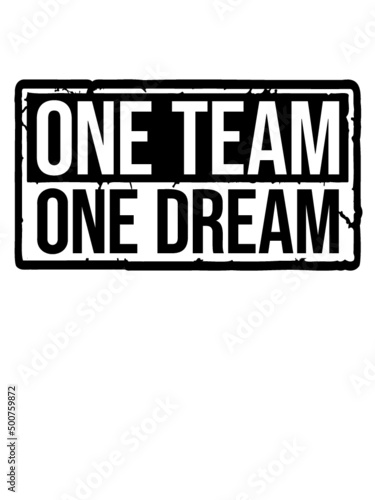One Team Schild 