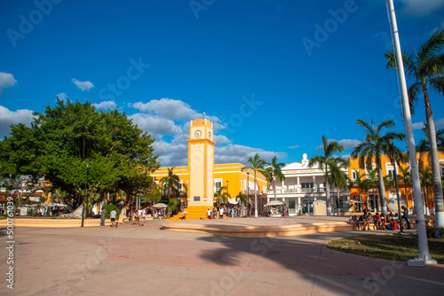 Torre del reloj, Plaza del Sol, Cozumel photo