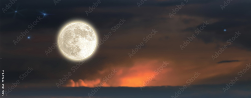 night starry sky  moon moonlight nebula dark blue  sunset nature landscape weather forecast cosmic background 