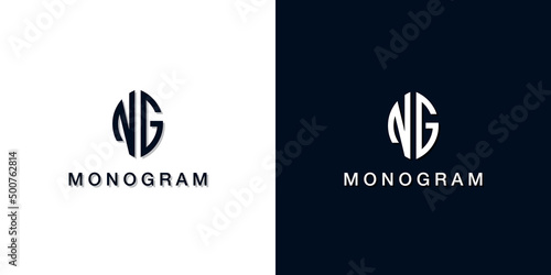 Leaf style initial letter NG monogram logo.