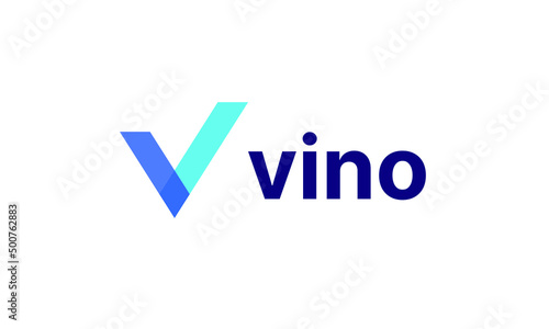 V letter modern logo dsign