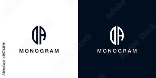 Leaf style initial letter OA monogram logo.