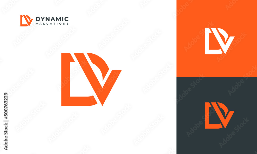 DV letter modern logo design DV letter modern logo design