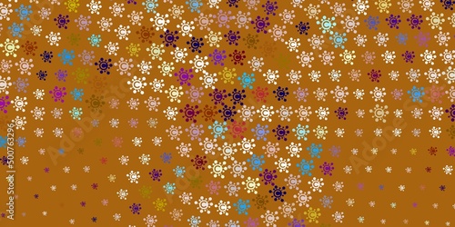 Light Blue, Yellow vector texture with disease symbols.