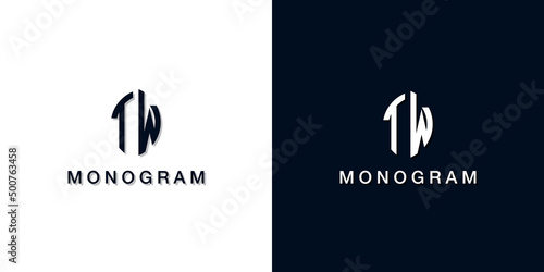 Canvastavla Leaf style initial letter TW monogram logo.
