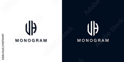Leaf style initial letter UH monogram logo.