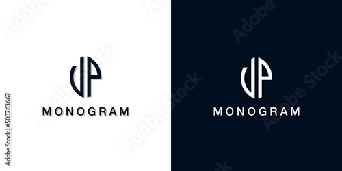 Leaf style initial letter VP monogram logo.