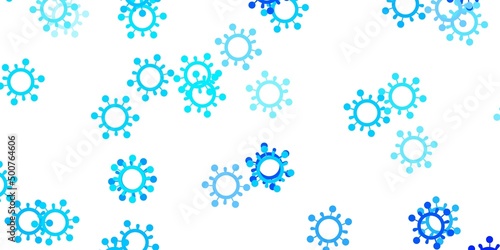 Light blue vector template with flu signs.