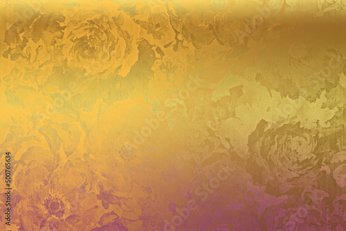 Golden Abstract decorative paper texture background for artwork - Illustration © Ustymenko