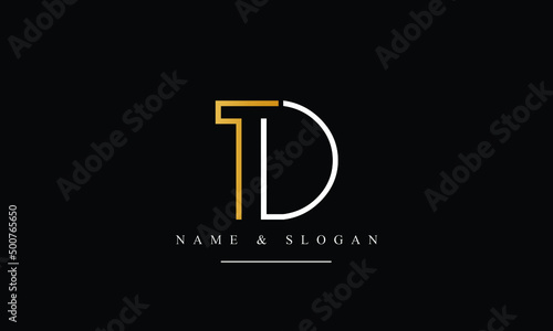 TD, DT, T, D abstract letters logo monogram