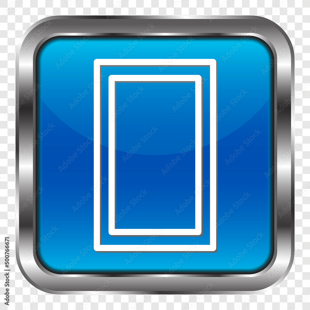 Number zero, numeral simple icon vector. Flat design. Metal, blue square button. Transparent grid.ai Number zero, numeral simple icon vector. Flat design. Metal, blue square button. Transparent grid.ai