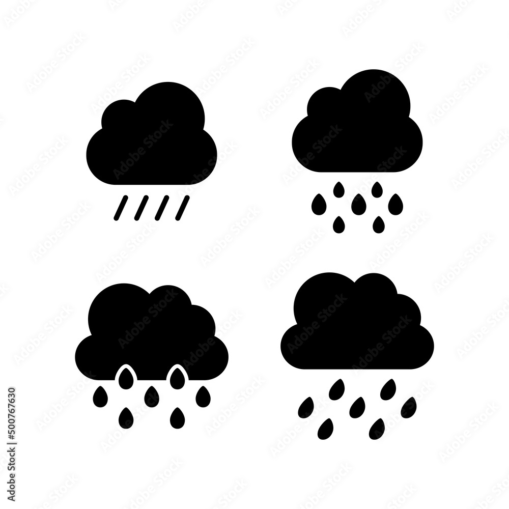 Rain Icon Logo Design Vector Template Illustration Rain Icon Logo Design Vector Template Illustration