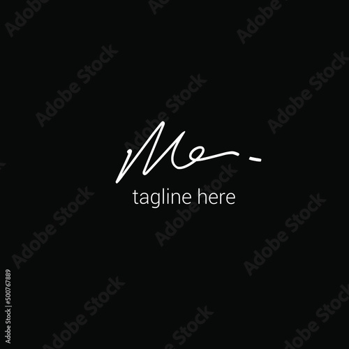 Initial Letter Me Logo - Handwritten Signature Logo