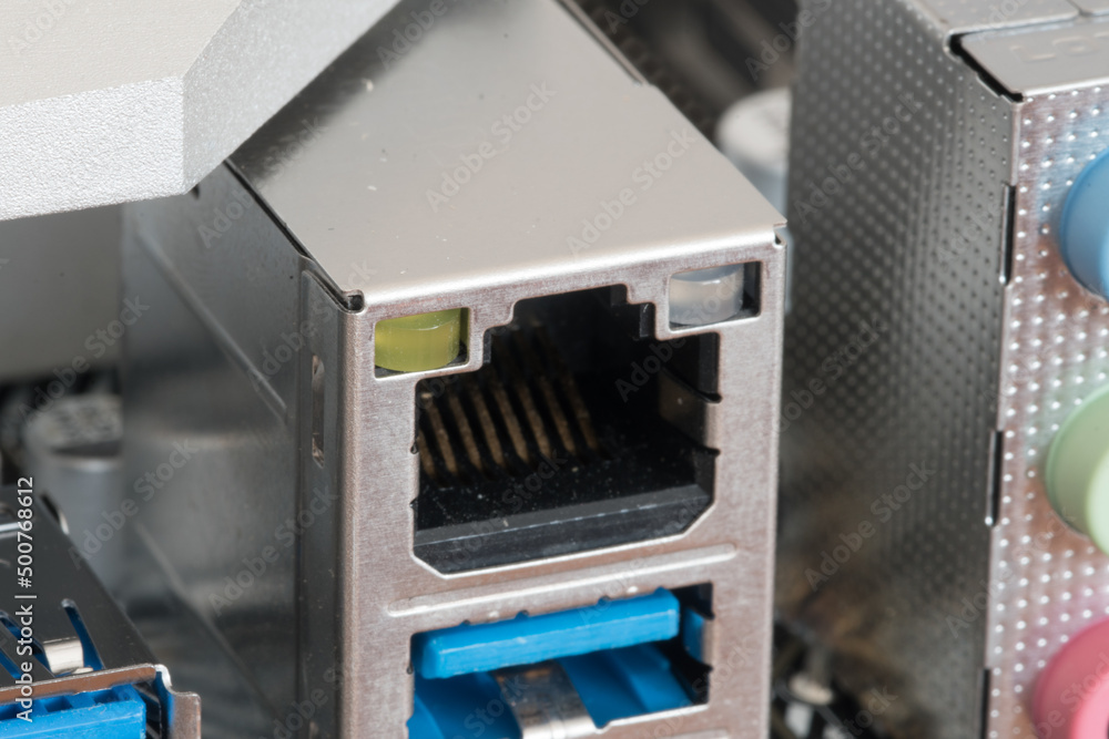 An port. port on motherboard. foto