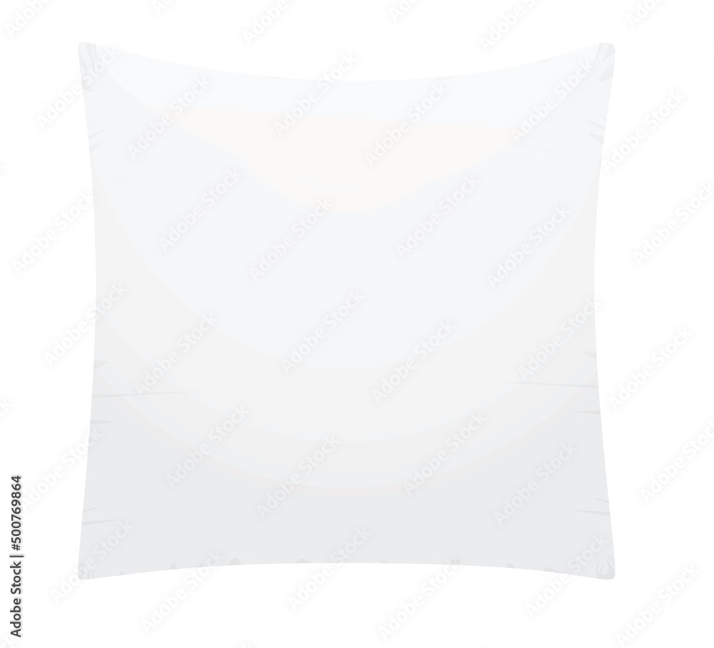 White square pillow. vector illustration