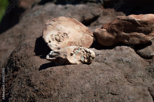 clayey rocks with minerals inside © Las Huellas
