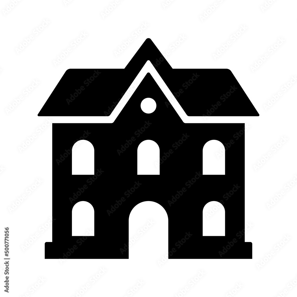 House icon. Black silhouette. Front view. Vector simple flat graphic illustration. Isolated object on a white background. Isolate. House icon. Black silhouette. Front view. Vector simple flat graphic illustration. Isolated object on a white background. Isolate.