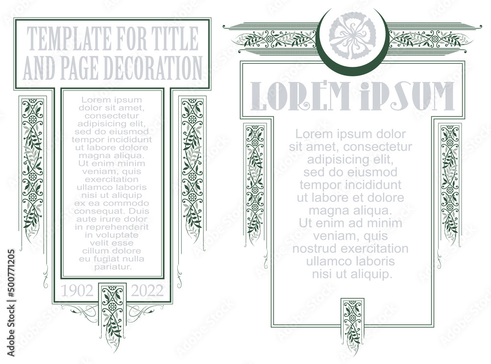 Naklejka premium Vector template flyer, invitations or greeting cards.