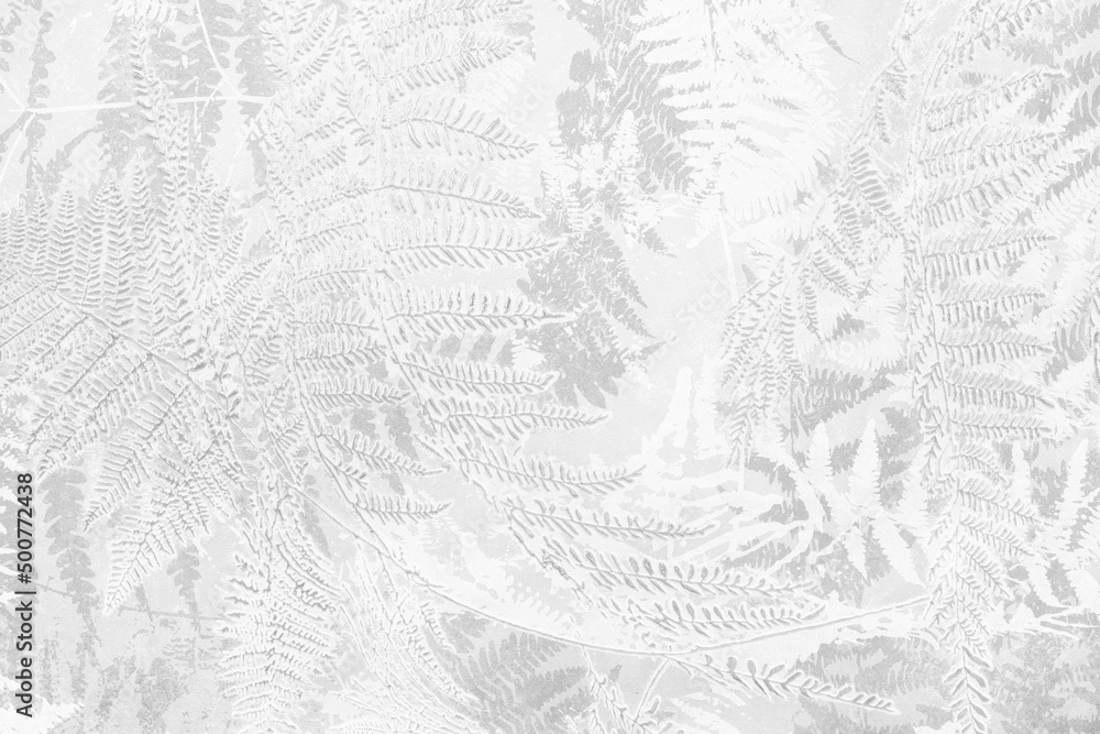 Fototapeta premium Wall gray floral pattern texture as background