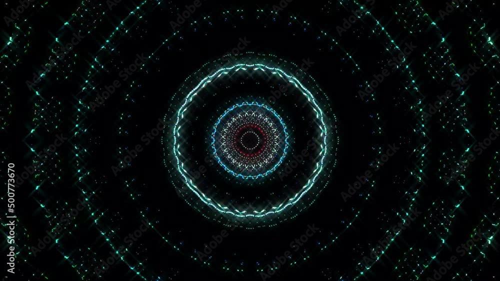 abstract lines colorful light shining round shape in center, black background abstract lines colorful light shining round shape in center, black background