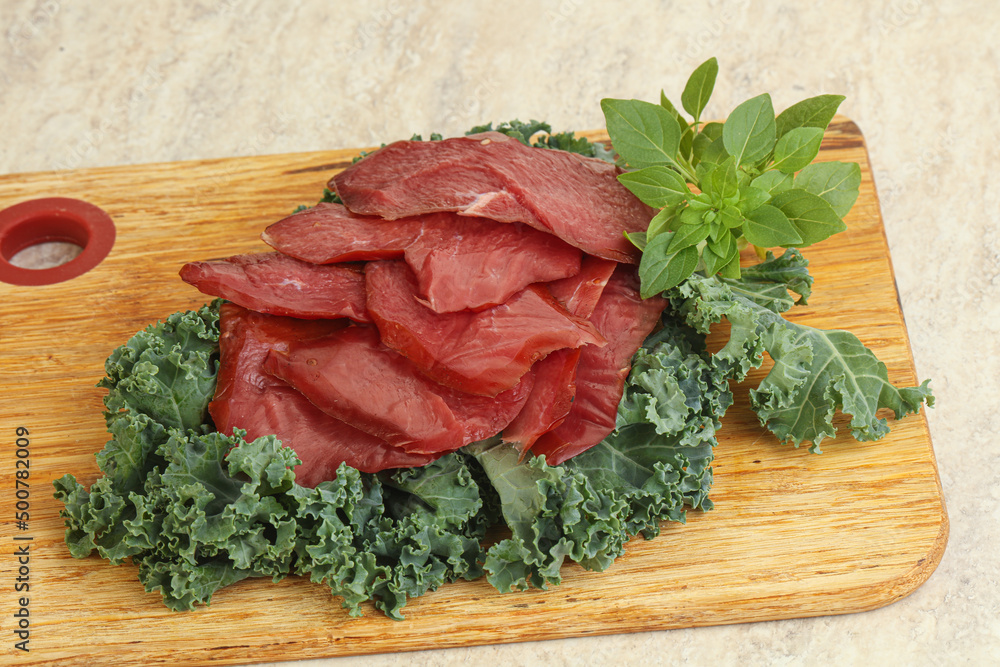Sliced dried duck breast magret Sliced dried duck breast magret