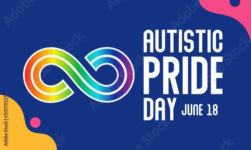 Autistic Pride Day is a pride celebration for autistic people held on June 18th every year. Vector illustration.